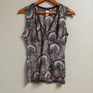 Vintage Agenda Womens Y2K Babydoll‎ Top Size M Paisley Whimsigoth Fairy Grunge